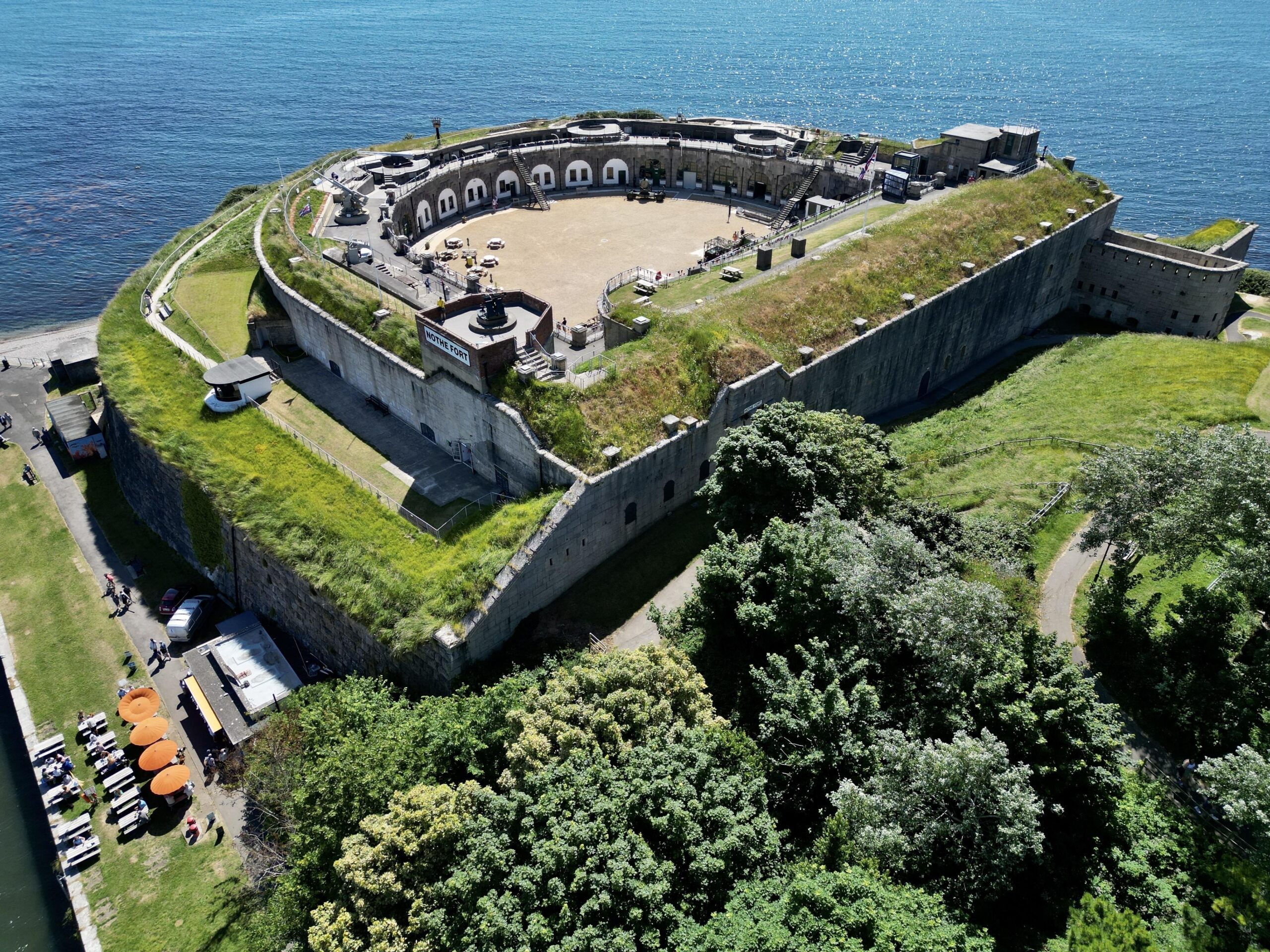 Aerial photograph of Nothe Fort.