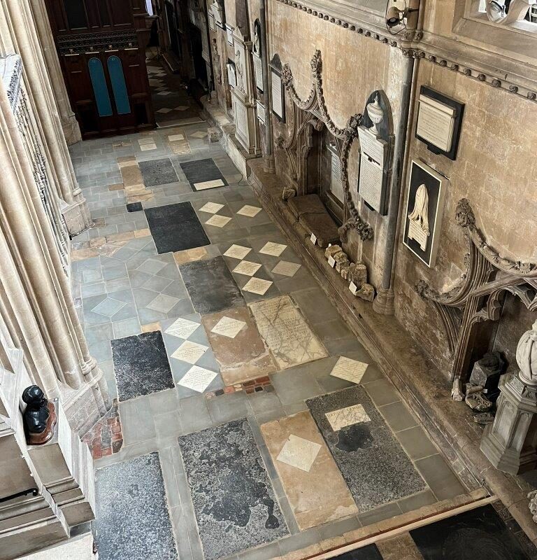 The restored floor in the Seafarers Chapel.