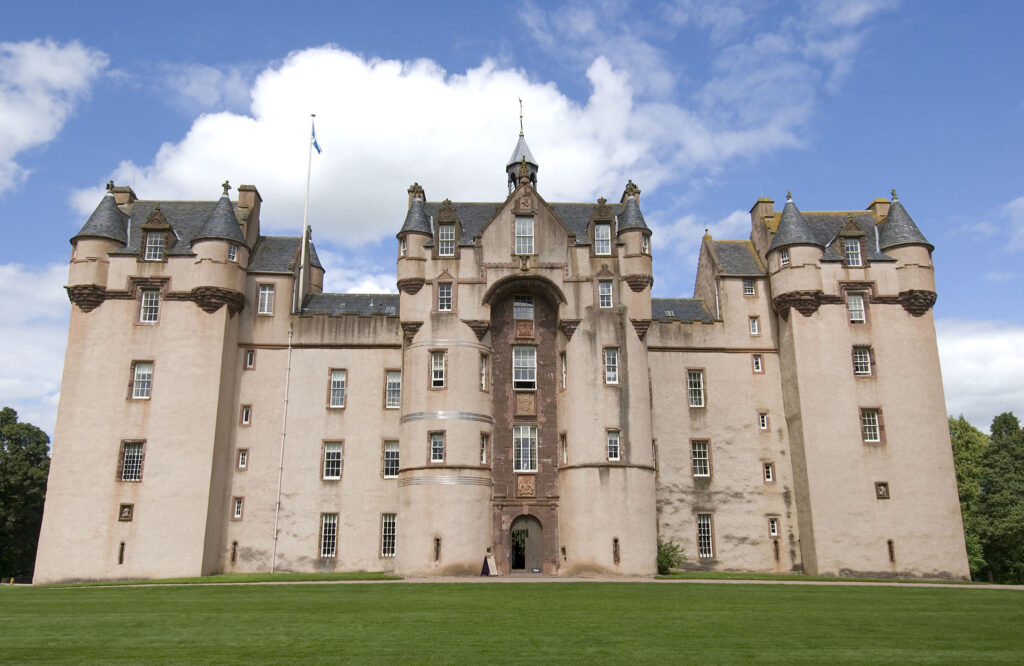 Photograph of Fyvie Castle, a large Scottish Baronial style castle.