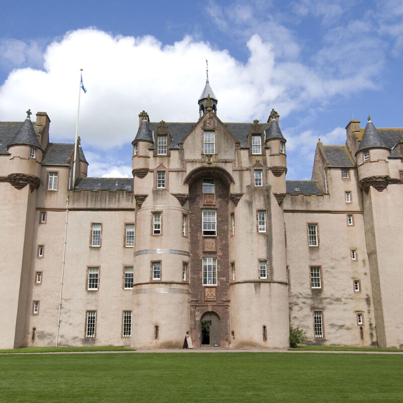 Photograph of Fyvie Castle, a large Scottish Baronial style castle.