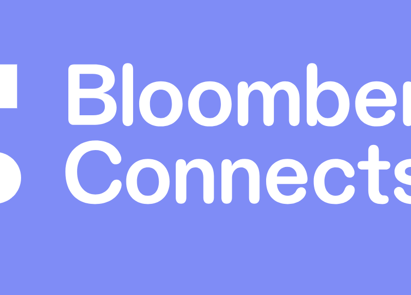 the Bloomberg Connects logo on a purple background