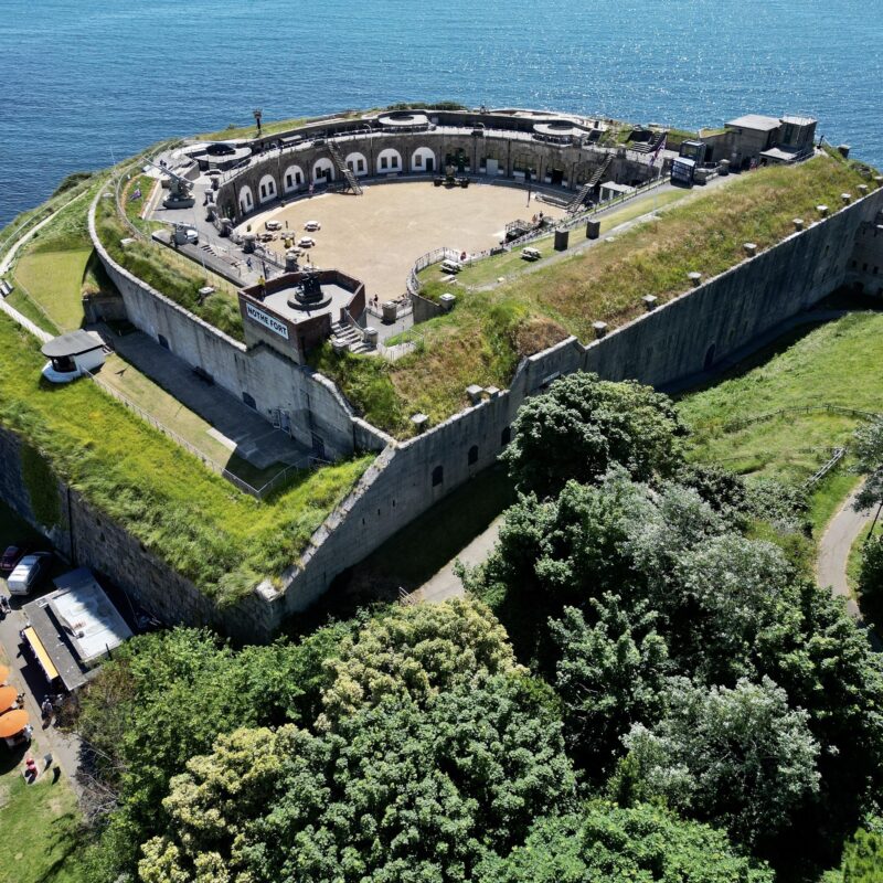 Aerial photograph of Nothe Fort.