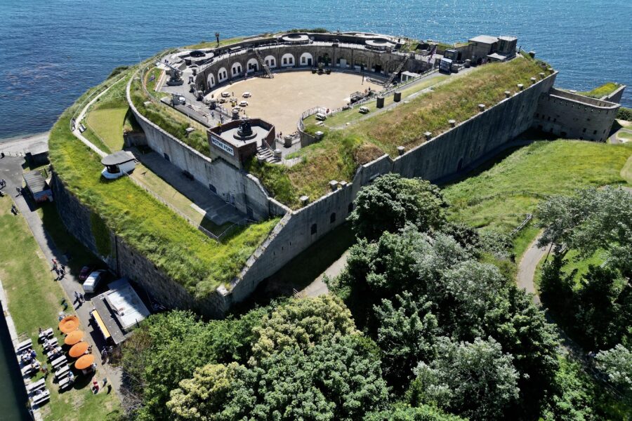 Aerial photograph of Nothe Fort.